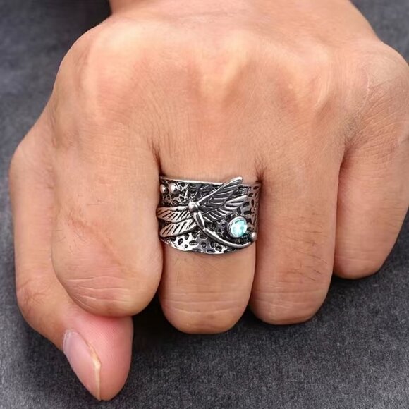 Boho Ring Dragonfly Funky and Chunky #754 - Picture 6 of 9